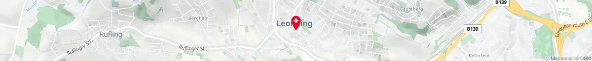 Kartendarstellung des Standorts für Kreuz-Apotheke in 4060 Leonding